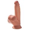 King Cock Plus Triple Density Cock With Swinging Balls-Tan 7"