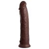 King Cock Elite Dual Density Silicone Cock-Brown 11"