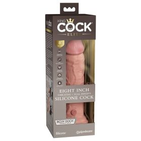 King Cock Elite Dual Density Vibe Silicone Cock-Light 8"