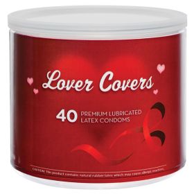 Lovers Covers Mix Condoms - 40 Count Jar**