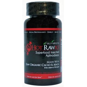 Hot Rawks Aphrodisiac Supplement 60 Count Bottle **