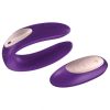 Satisfyer Double Plus Remote Partner Vibrator-Purple