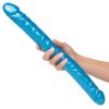 Size Queen Double Dildo-Blue 17"