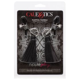 Nipple Play Playful Tassels Nipple Clamps - Black **