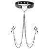 S&M Amor Collar with Nipple Jewelry