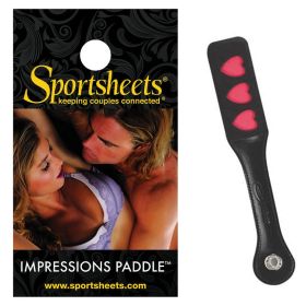 12 Inch Leather Impression Paddle - Heart**