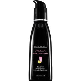 Aqua Pink Lemonade Flavored Water Based  Lubricant - 4 Oz. / 120 ml **