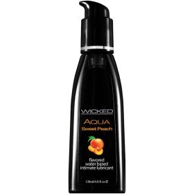 Aqua Sweet Peach Flavored Water Based Lubricant -  4 Oz. / 120 ml **