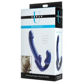 Revolver II Vibrating Strapless Strap on Dildo -  Blue **