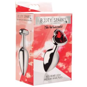 Red Heart Gem Anal Plug - Medium **