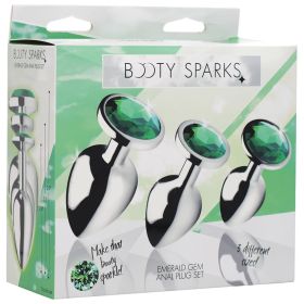 Booty Sparks Emerald Gem Anal Plug Set **