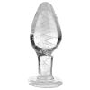 Booty Sparks Glow-In-The-Dark Glass Anal Plug-Large