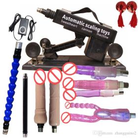 Automatic Sex Machine Gun with Many Dildo,Sexual Intercourse Robot Fucking love Machine 6cm Retractable Female Masturbator Sex Toys**