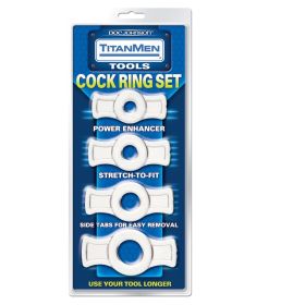 Titanmen Tools Cock Ring Set - Clear **