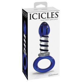 Icicles No.81 Plug With Handle-Blue Swirl 6.25" **