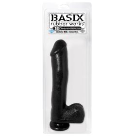 Basix 10 Inch With Suction Cup - Black **