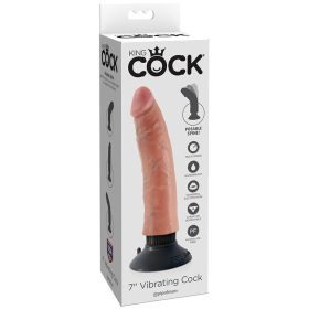 King Cock 7-Inch Vibrating Cock - Light **