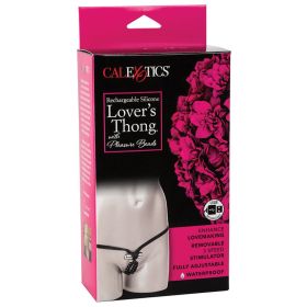 Rechargeable Silicone Lover's Thong With Pleasure Beads**