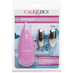 Pocket Exotics Waterproof Double Silver Bullets -  Pink **